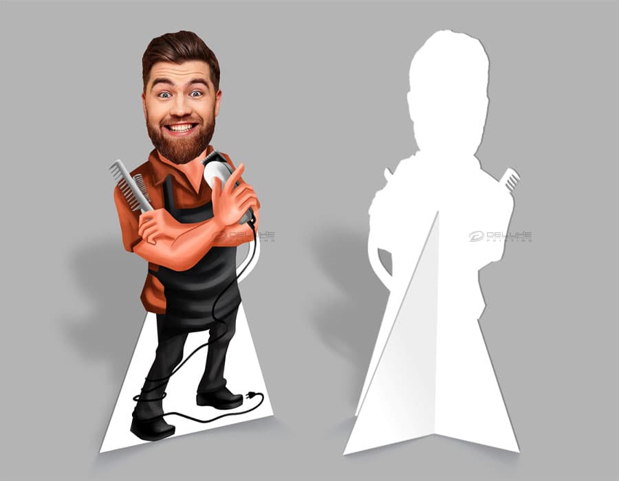 Barber Caricature Cutout Image
