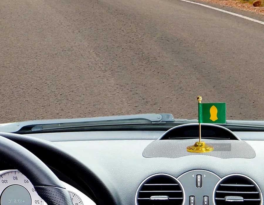 Car Desert Flags Dubai Image