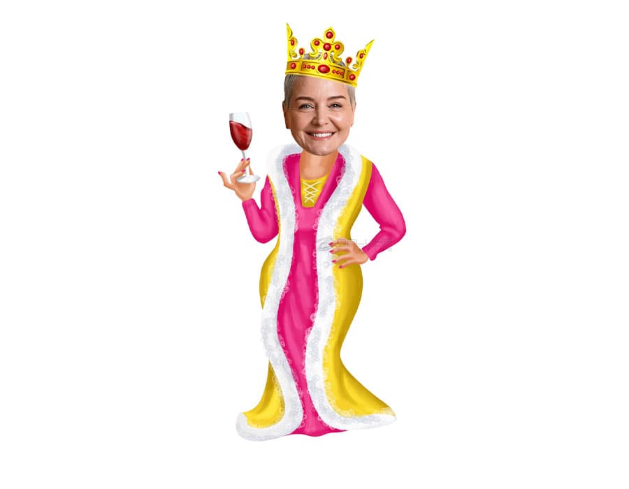 Queen Caricature Cutout Image