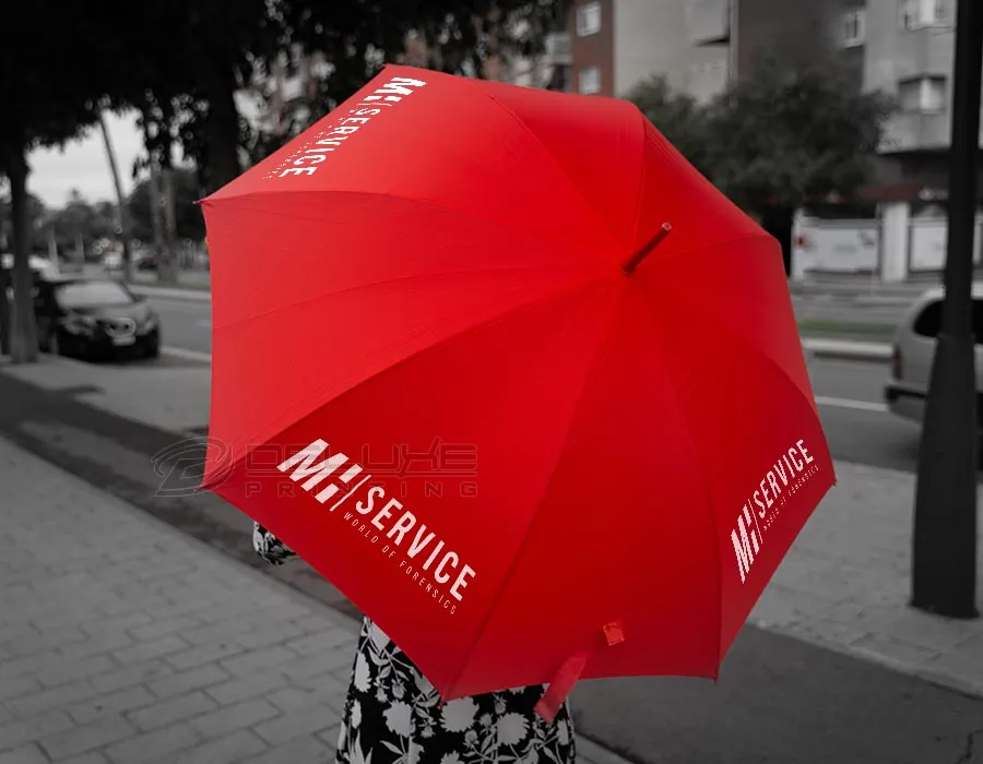 Red Color Umbrella Image