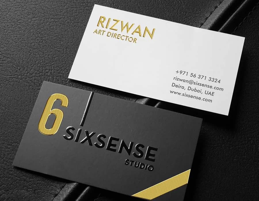 3D Spot UV & 3D Foil Business Cards Image