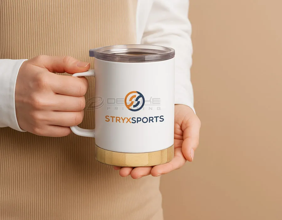 Steel bamboo Mugs Printing Dubai Image