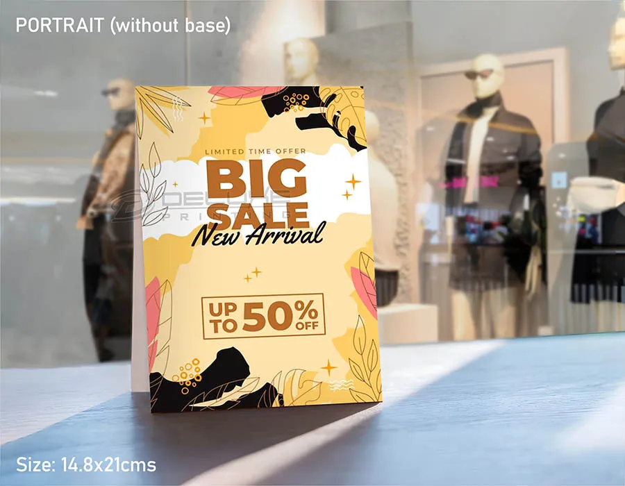 A5 Portrait Name Card Image