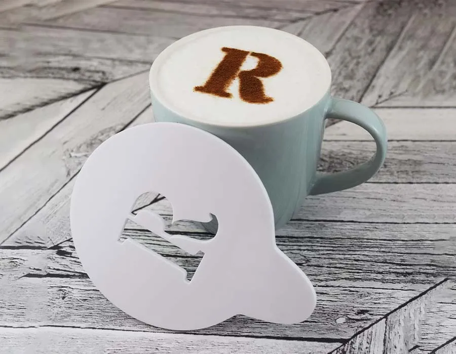 Acrylic Coffee Stencil Image