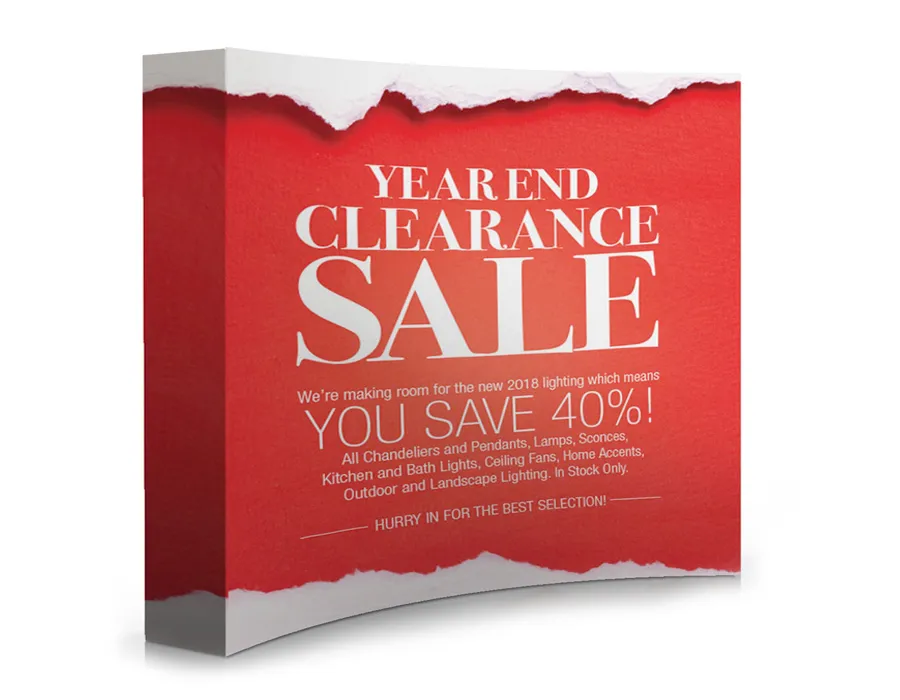 Backlit Curved Fabric Popup First Image