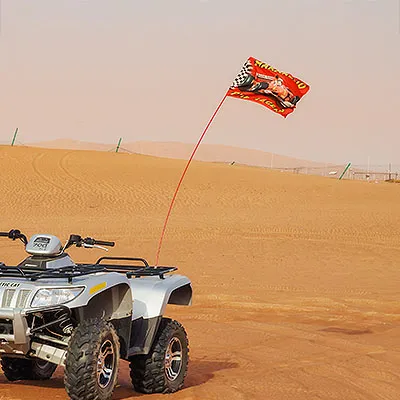 Car Desert Flags