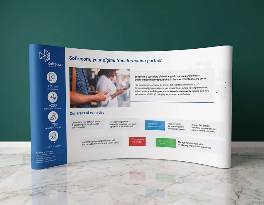 Softcase Curved Popup Banner Forth Image