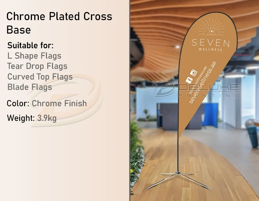 Chrome Plated Cross Base Thumbnail 2 Image