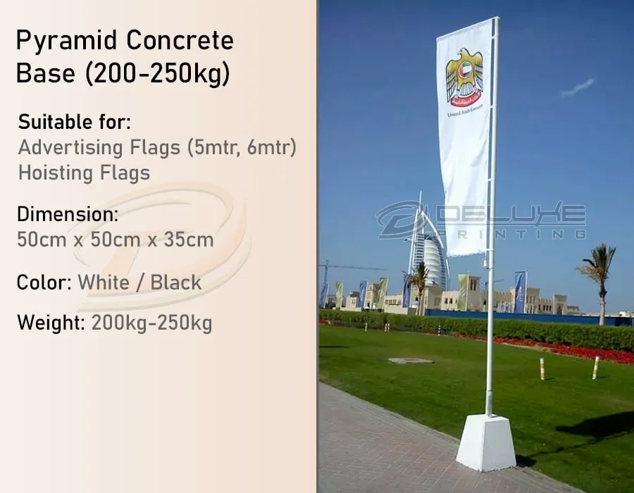Pyramid Concrete Base (250kgs) Thumbnail 2 Image