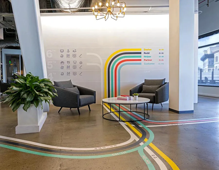 Floor Direction Stickers Image