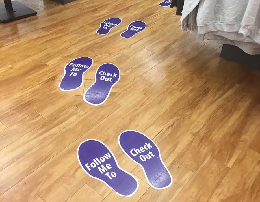 Footprint Floor Stickers Image