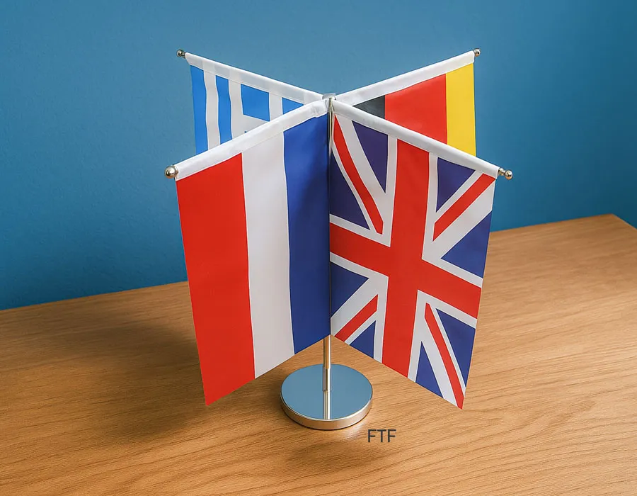 Four Pole Table Flag Image
