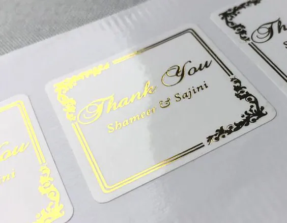 Gold Foil Stickers Dubai Image Image