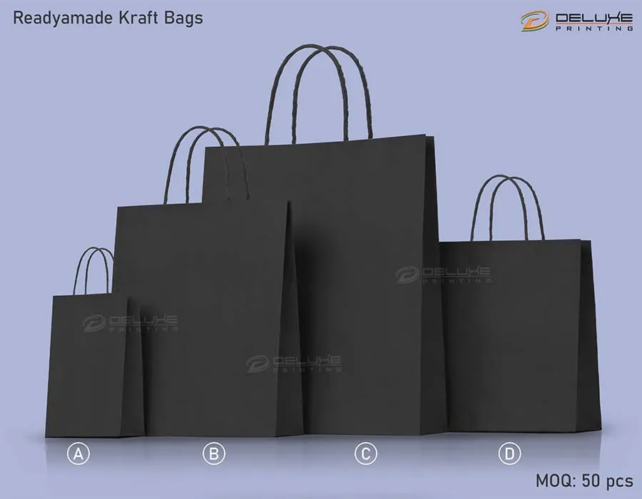 Kraft Bags (Black) Thumbnail 2 Image