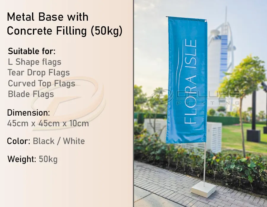 Metal Base with Concrete Filling (50 kgs) Thumbnail 2 Image