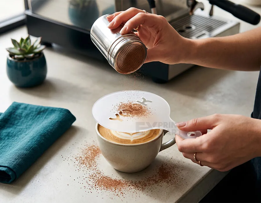 Polycarbonate Coffee Stencil