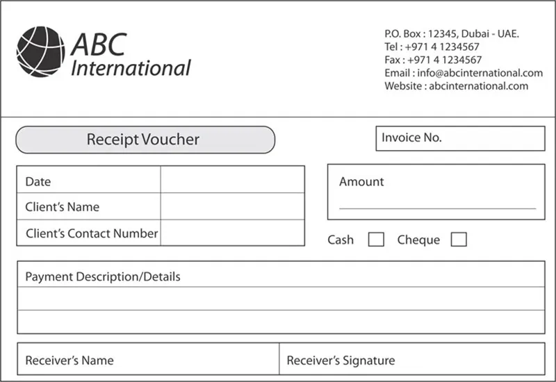 Receipt Voucher 010 Image
