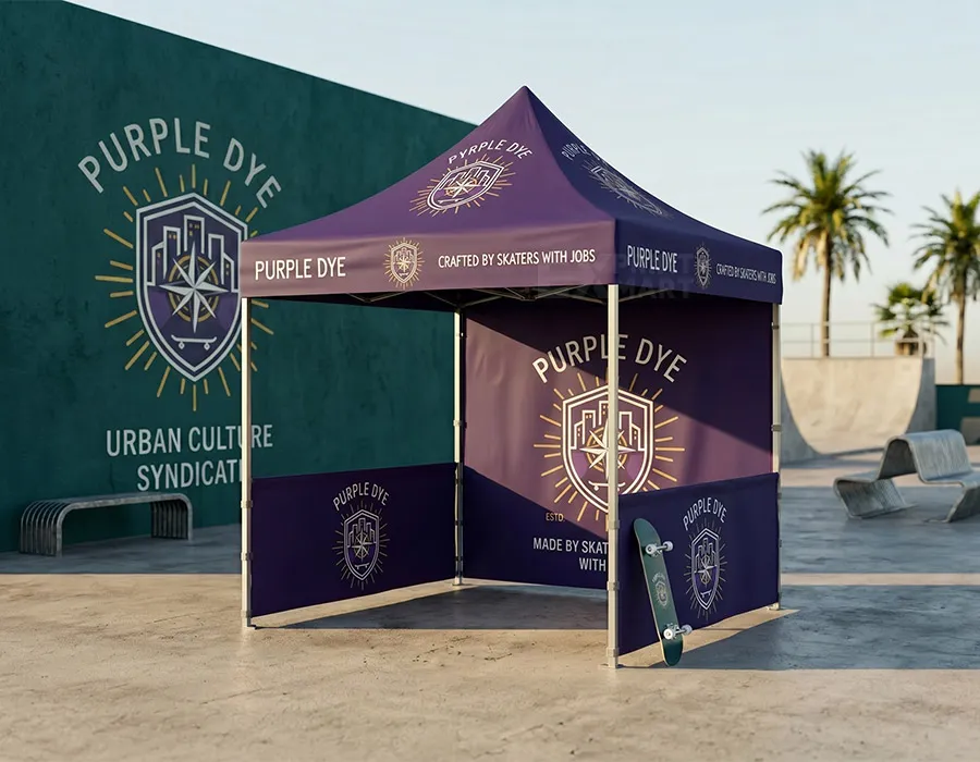 Tent Roof 2x3 Branding With Wall Image