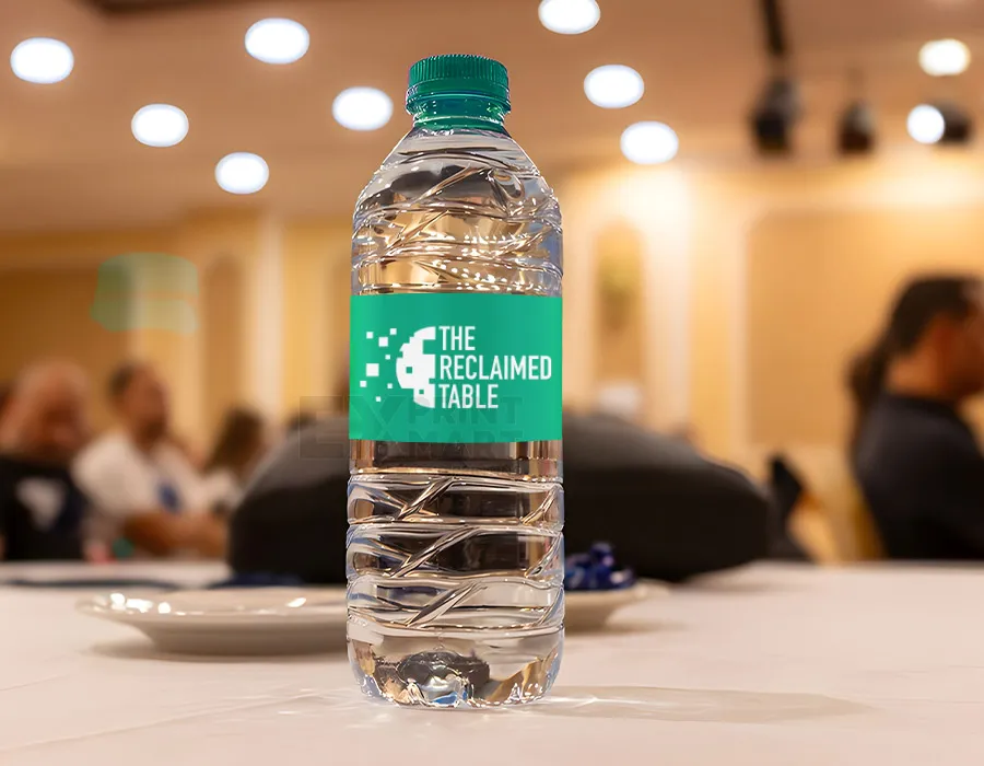 Water Bottle Label Printing With Logo Image