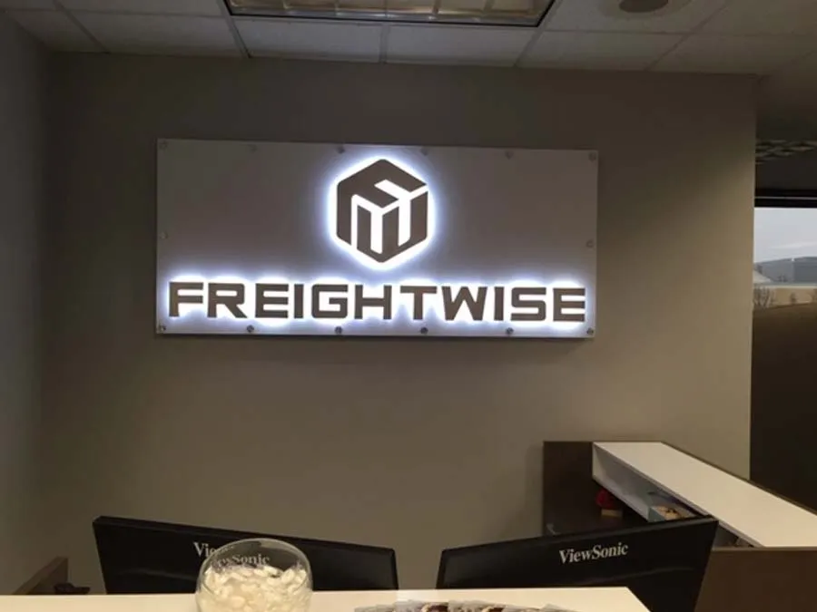 backlit reception Signage Dubai