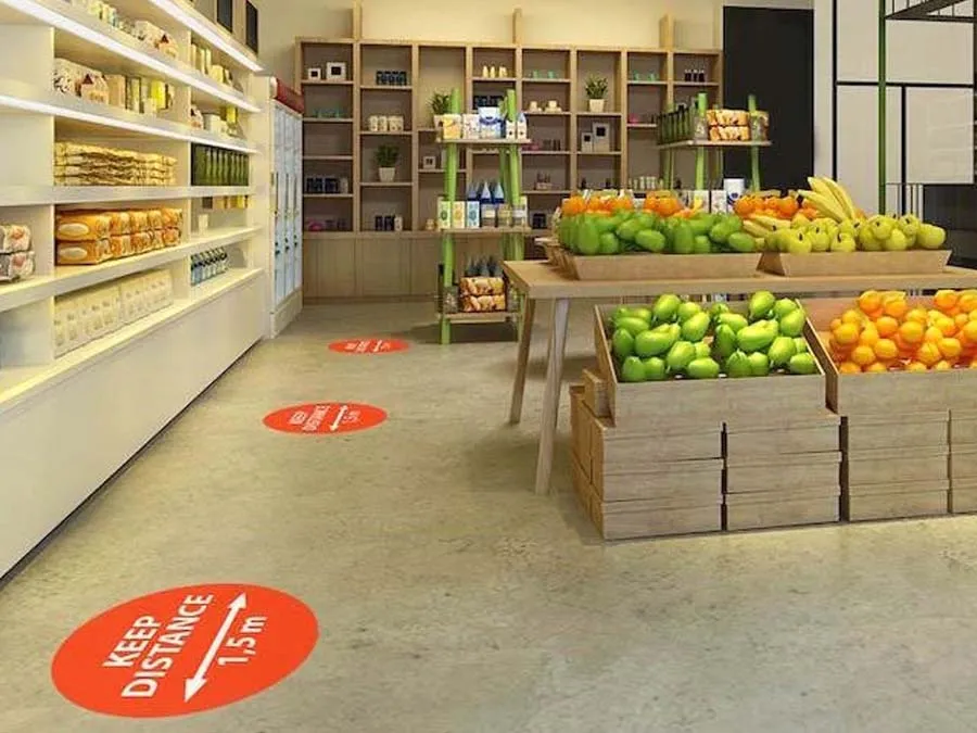 Social Distancing Floor Sticker Dubai