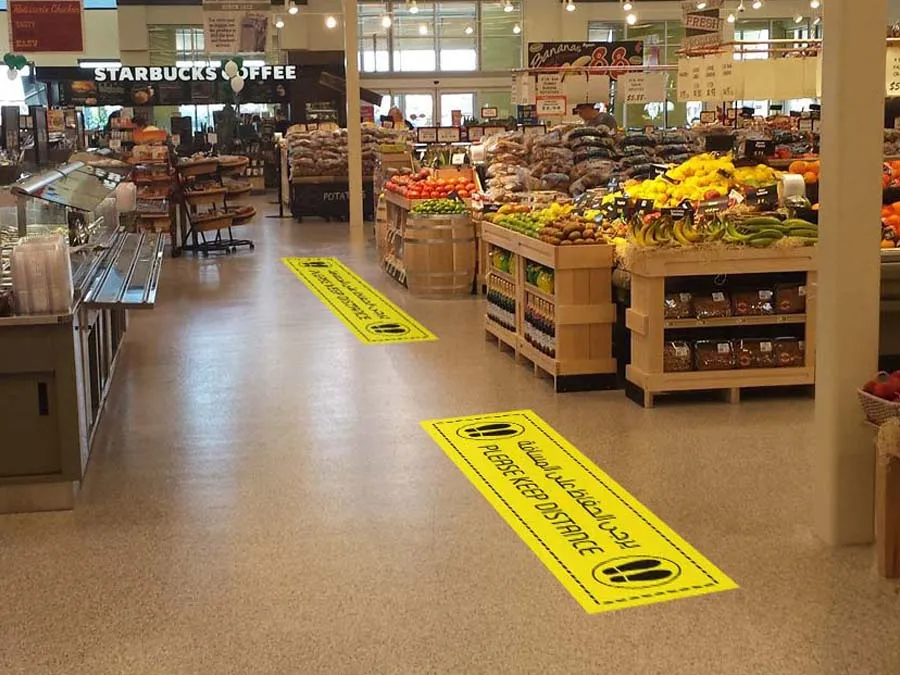 Social Distancing Mall Floor Sticker Dubai