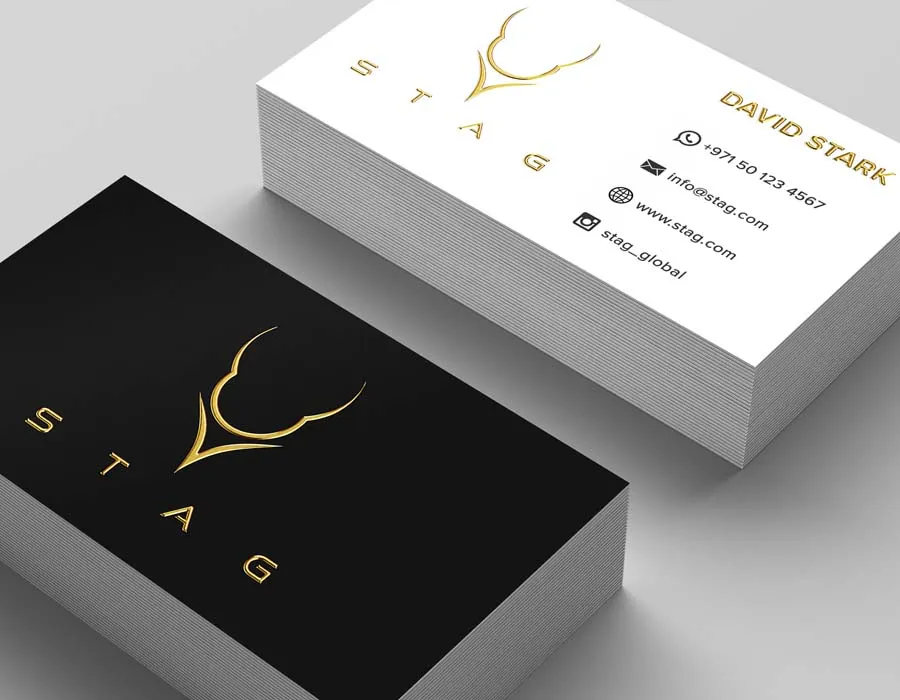 Raised Foil Business Cards