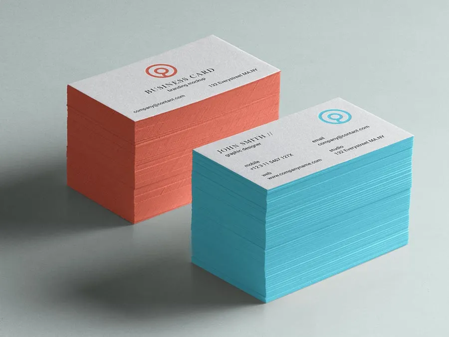 Colored Edge Business Cards Printing Dubai
