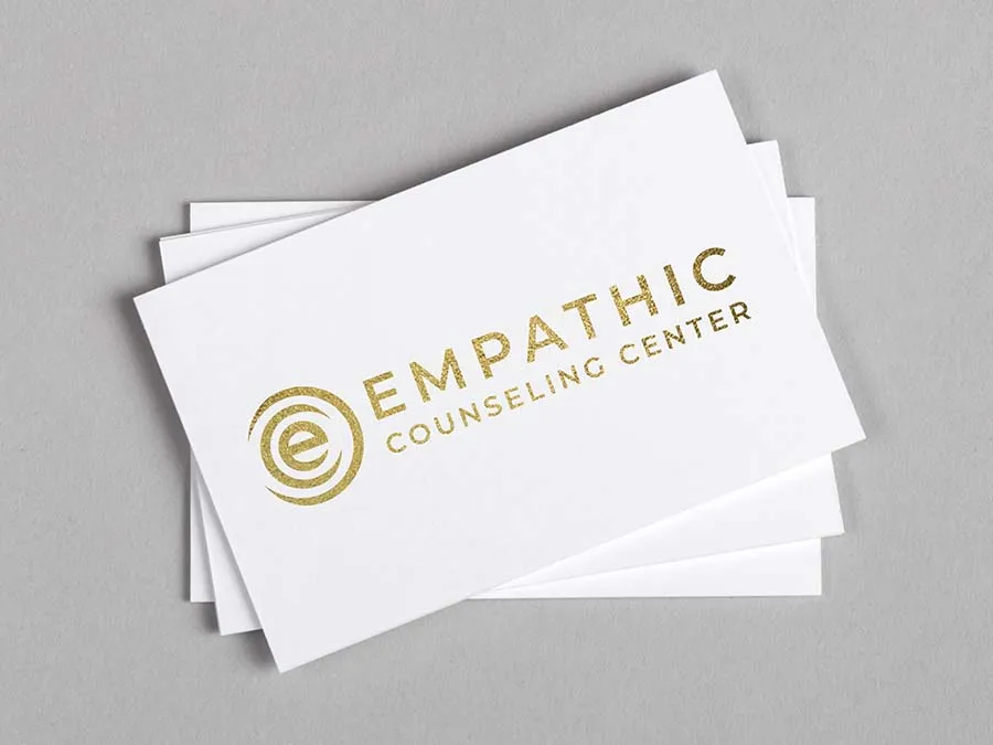 gold foil business cards