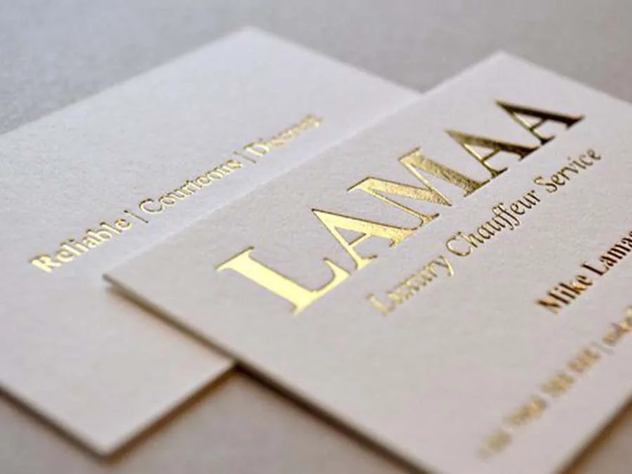 gold paper business cards