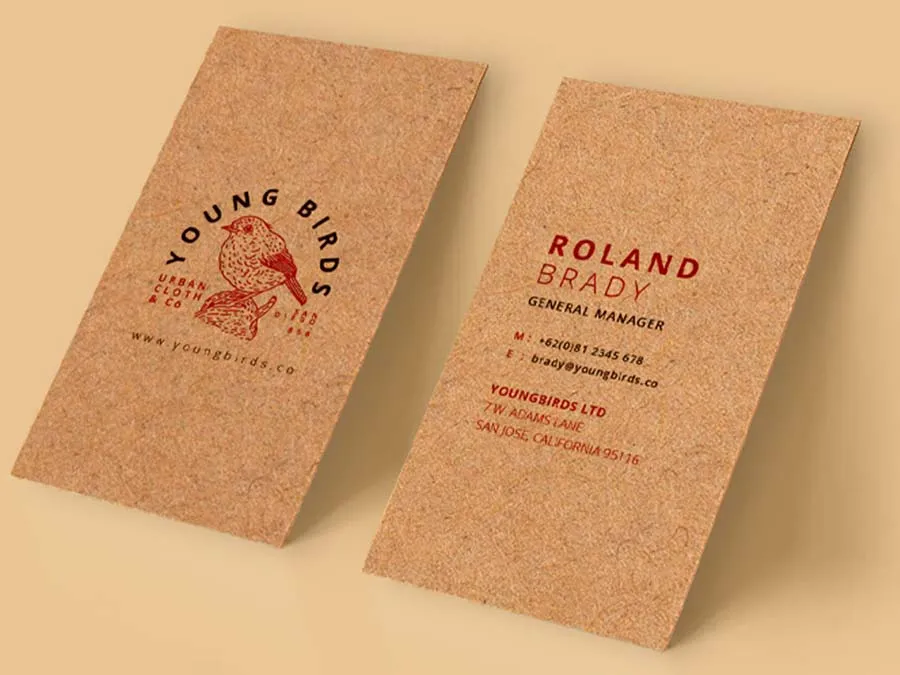 recycled business cards